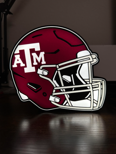 texas m caja ligera by friki genio colectivo arte señales logos texano aggies fútbol universidad pie pelota oeste deporte deportes granate casco máscara equipo equipos led ligero regalo 3d print model - Mito3D