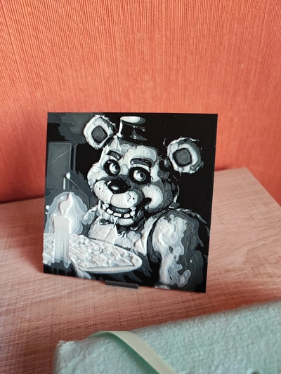 fnaf freddy pizza 10x10 remixato by daniel rynduch arte modelli 3d print model - Mito3D