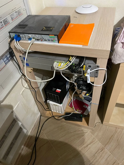 ikea hack lack rack table extension by mircozerla household office it server serverrack ikeahack switch networking ikealack network orgainizer serverroom hobby technology 3d print model - Mito3D