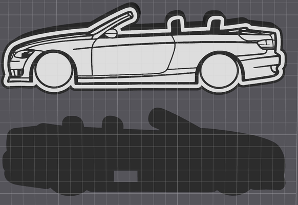 bmw e93 cabrio led caja ligera lámpara by sqdsl ger arte 2d silueta 3d print model - Mito3D