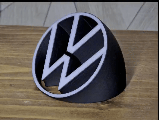 facile impression vw signe afficher by vhart0 ménage décor volkswagen emblème auto automobile logo voiture culture hausse bureau iconique collectionneur 3d print model - Mito3D