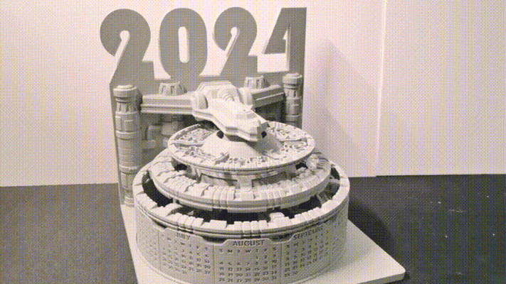 interplanetar kalender by yuhui haushalt feierlichkeiten rotieren 2024 3d print model - Mito3D