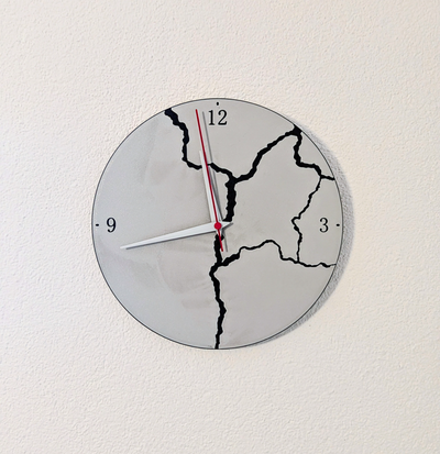 artisanat pierre horizon mur l'horloge multicolore by élinateur ménage décor calcul décorer 3d print model - Mito3D