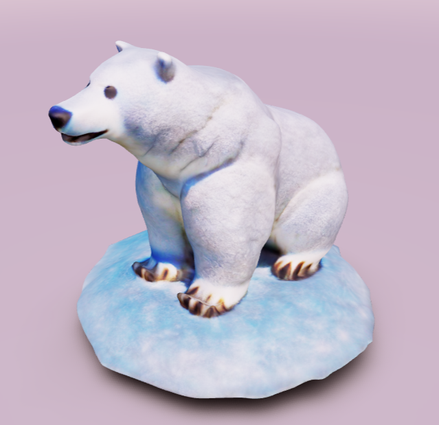 polar bear on ice floe by newk art sculptures icefloe 3D print model - Mito3D