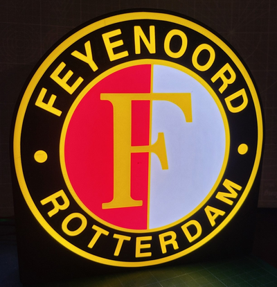 feyenoord hafif kutu masaüstü by sarmal sanat işaretler logolar logo futbol 3d print model - Mito3D