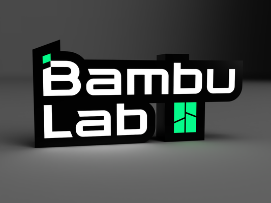 bambu laboratório caixa luz conduziu luminária iluminar criatividade by 3dacores arte sinais logotipos 3d impressão logotipo 3d print model - Mito3D