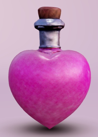 love potion by newk art sculptures lovepotion romantic valentines day heart fantasy roleplay tabletop rpg 3d print model - Mito3D