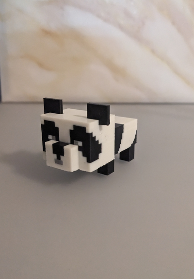 minecraft baby panda by atzediggibro miniatures animals cute bear animal 3d print model - Mito3D