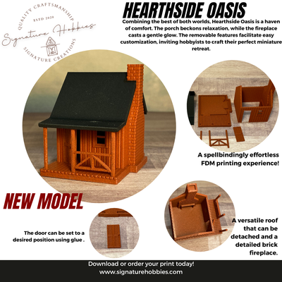 hearthside oasis by signaturehobbies toys & games model scale ho modeltrain scalemodel modelrailroad hoscale modelbuilding 3d print model - Mito3D