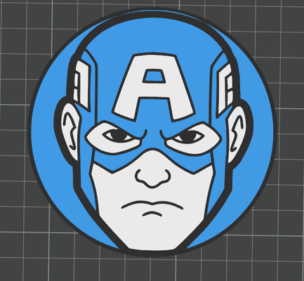 captain america coaster by anamor household decor marvel arts art avengers 3d print model - Mito3D