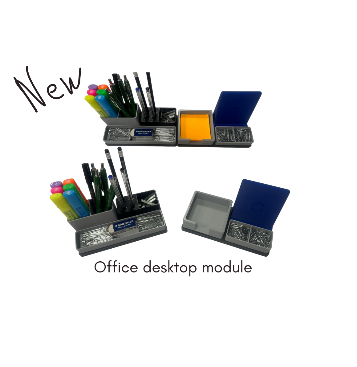 büro desktop modul magnetisch by marcelland haushalt zubehör veranstalter schreibtisch stift halter unterstützung einstellbar 3D print model - Mito3D