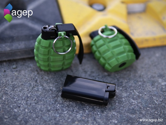 lighter case - hand grenade shaped by agepbiz tools gadgets decoration thingiverse handgrenade lightercase 3d print model - Mito3D