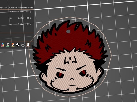 jujutsu kaisen sukuna anahtarlık by 3dcityquilmes sanat işaretler logolar chibi anime jjk jujutsukaisen 3d print model - Mito3D