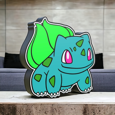 pokemon bulbasaur ışık kutu by çorba 3d ev halkı dekor led lamba anime 3d print model - Mito3D