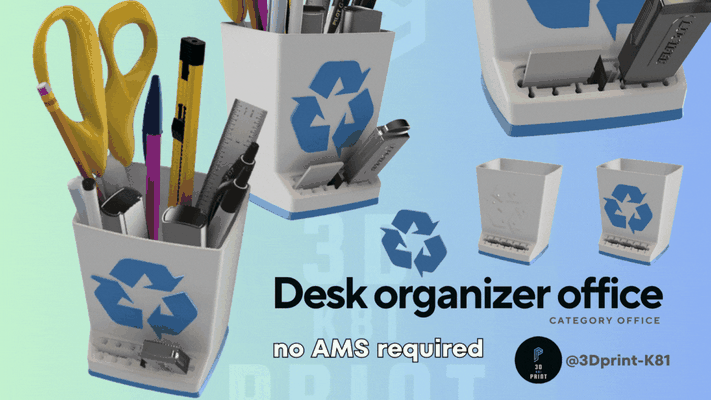 desk organizer office by 3dprint-k81 household 3d print model - Mito3D