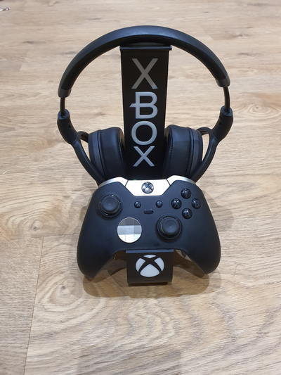 xbox controlador auriculares escritorio ordenado by k32designs casa oficina juego azar xboxelite accesorios jugador muelle soporte estante auricular unión cósmica estación 3d print model - Mito3D