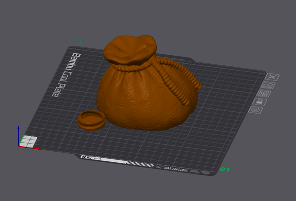 bolsa dinheiro remixado by negão brinquedos jogos 3d print model - Mito3D