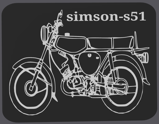 simson-s51 wall art by schlumpfii 2d ddr ossi 3d print model - Mito3D