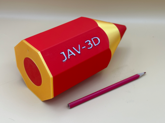 überdimensional bleistift container by jav 3d haushalt büro behälter zubehör box stift abfall deko dekorationen deko 3d print model - Mito3D