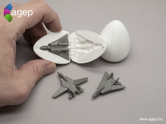surprise egg 6 - tiny jet fighter by agepbiz hobby & diy vehicles toy benchmark gift printinplace easter easteregg thingiverse kinderegg kindersurprise stockingstuffer stresstest surpriseegg collectable deltawing f14 jetfighter sweptwing swingwing variablesweepwing 3d print model - Mito3D