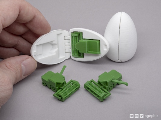 sorpresa uovo 11 minuscolo mietitrice by agepbiz passatempo fai veicoli giocattolo articolato printinplace thingiverse combinatore 3d print model - Mito3D