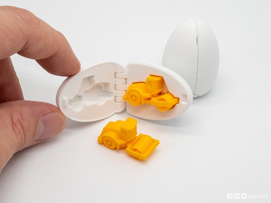 surprise egg 12 - tiny steamroller by agepbiz toys & games toy miniature surpriseegg 3d print model - Mito3D