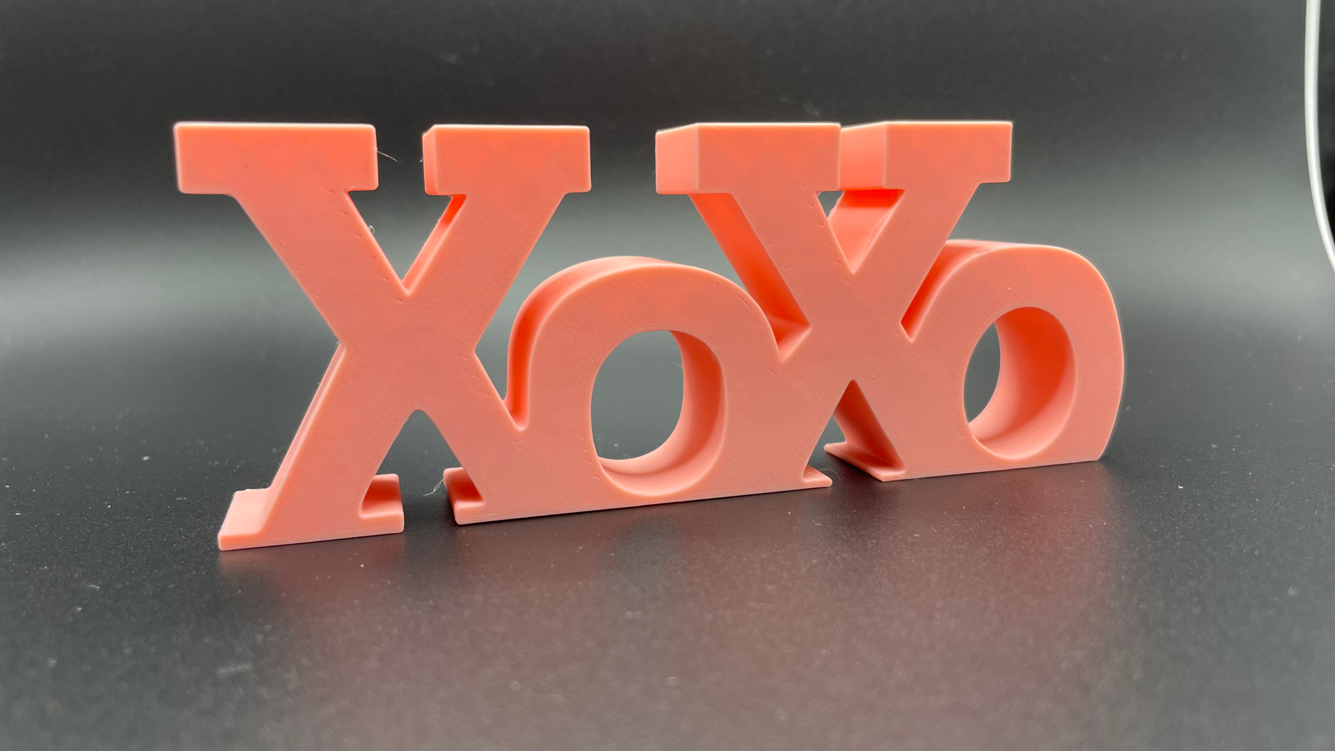 xoxo by lifler sanat 2d aşk sevgililer günü sevgili valentin sevgililer gün harfler 3D print model - Mito3D