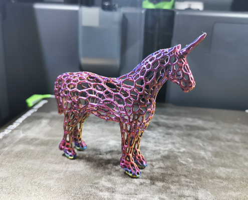 einhorn voronoi by xeras haushalt dekor tier 3d print model - Mito3D