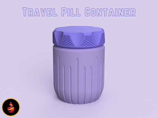 travel pill container by jamestheprinter tools medical trip luggage purse carryon pills prescription 3d print model - Mito3D