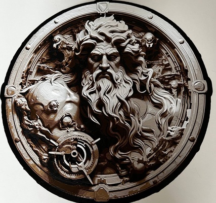 cronos hora guardián by donmatis arte modelos mitología griega forja sombreros pintura filamentos 3d print model - Mito3D