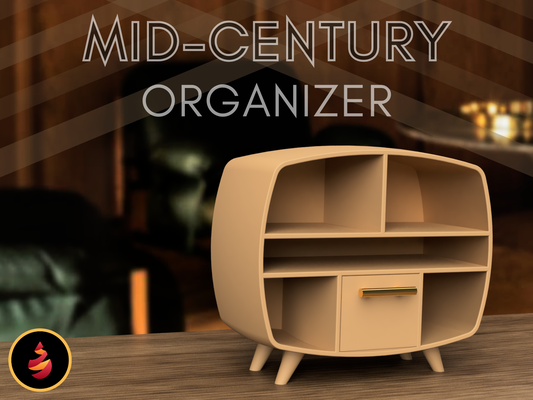 mid century veranstalter by jamestheprinter werkzeuge schreibtisch büro deskorganizer büroorganisator container lager mcm mitte jahrhundert midcenturymodern 3d print model - Mito3D