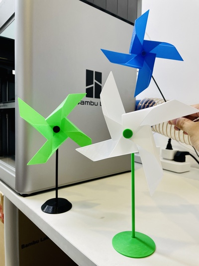 pinwheel by art models bambulab x1c p1s 3d print model - Mito3D