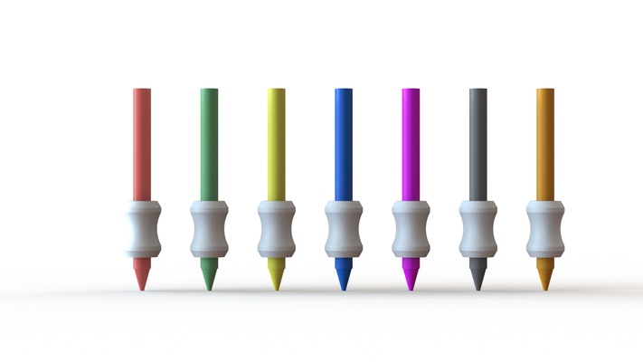 cire crayon doigt poignée by jorge rui outils porte plume 3d print model - Mito3D