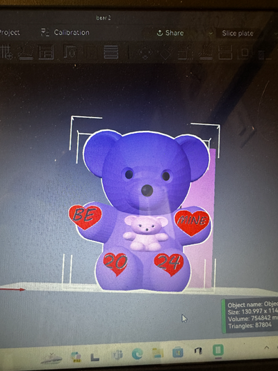 san valentin oso borroso by corky008 juguetes juegos caracteres corazón 3d print model - Mito3D