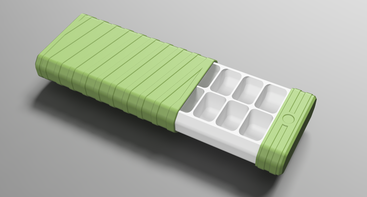 pill box 7 days 2 container day remixed by extruben tools medical medic 3d print model - Mito3D