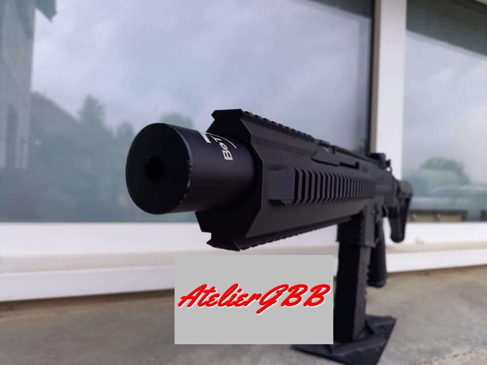 riser ghk g5 type sd by ateliergbb hobby & diy reef airsoft tracer silencer 3D print model - Mito3D