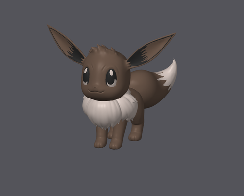 eevee 5cm by frankymorello art sculptures pokemon 3d print model - Mito3D