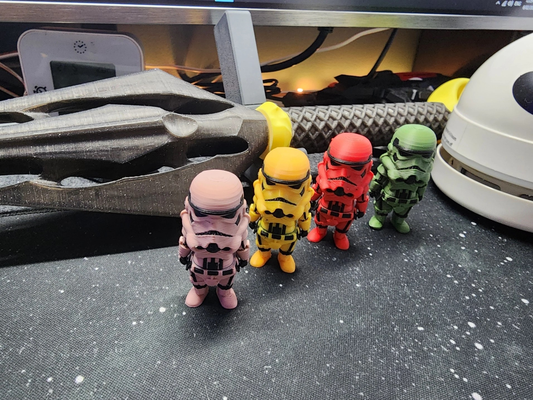 cute stormtrooper - multicolor remixed by deltree3d miniatures people star wars ams bambu bambuams bambulab p1s model 3dmodel 3dmodeling remix print art artwork miniature sculpture figurine 3d print model - Mito3D