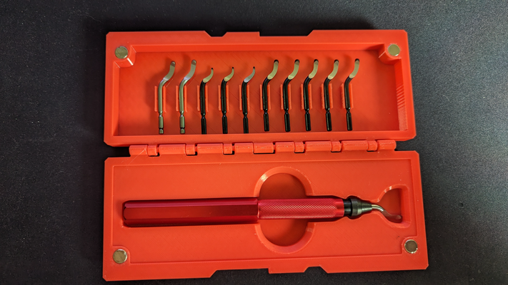deburring tool box by eminent3d tools organizers deburing storage 3d print model - Mito3D