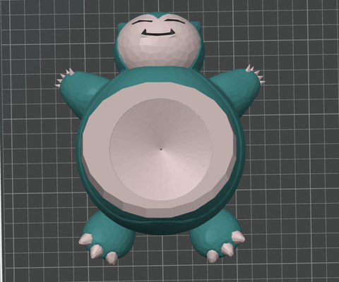 snorlax poop fänger by type1printing 3d drucker zubehör fang pokémon farbe tasse schüssel pflanzer 3d print model - Mito3D