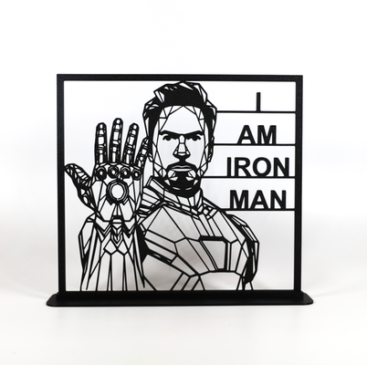 geometric poly iron man - endgame infinity gauntlet edition by phaseworksca art sculptures tony stark marvel avengers thanos i am comics decor nerd geek gift decorative displays statue sculpture 3d print model - Mito3D