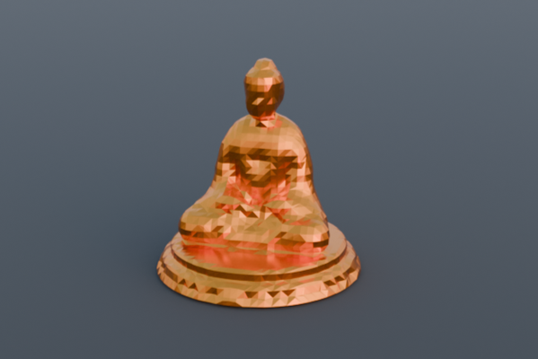 poly méditation budda by cartyski ménage bureau décor méditer yoga copain bureau 3d print model - Mito3D