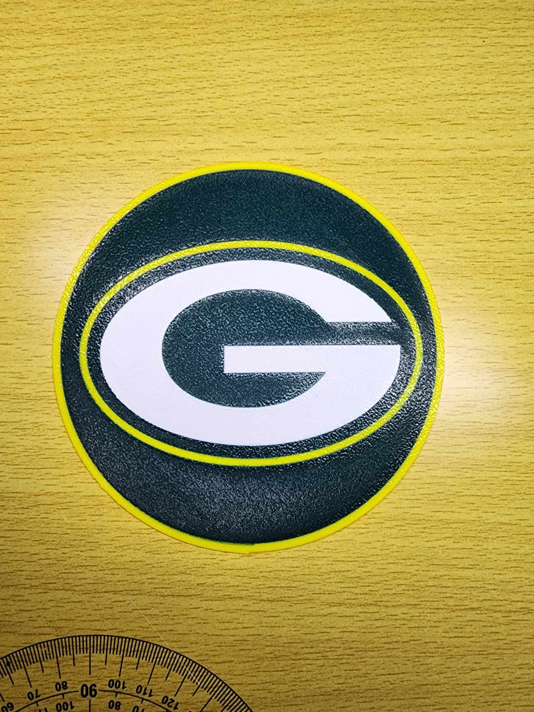 green bay packers coaster set by newfoundprints household decor greenbay football greenbaypackers pack nfl coasterset coasters 3D print model - Mito3D