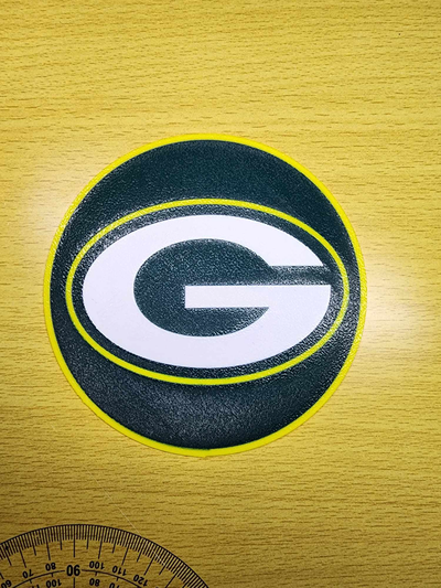 green bay packers coaster set by newfoundprints household decor greenbay football greenbaypackers pack nfl coasterset coasters 3d print model - Mito3D