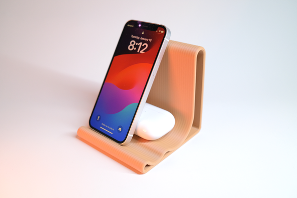 telefon stand by studio ca haushalt büro zubehör iphone android handy mobiltelefon zubehörteil schreibtisch aufgeräumt veranstalter 3d print model - Mito3D