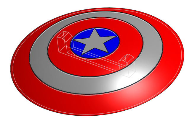 captain america shield by hans art sculptures 3d print model - Mito3D