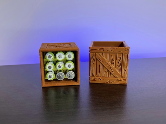 madeira caixote organizador by mef designs ferramentas organizadores gopro suporte bateria inserir abattery aaabattery 3d print model - Mito3D