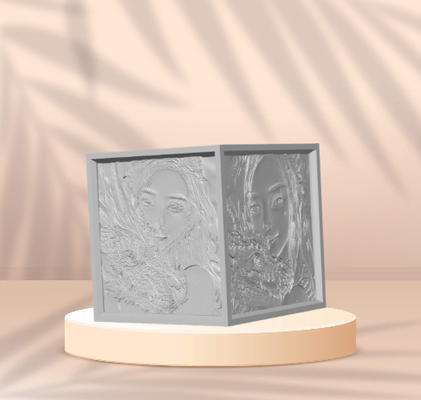 dragon princess lithophane box by scott-3d generative 3d model hueforge & art aret dragons girl light glow lamp lighting picture image disney raya queen 3d print model - Mito3D