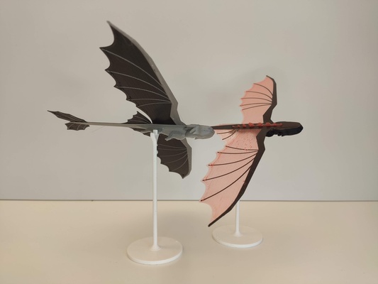 uçan gece ejderha by sevro oyuncaklar oyunlar oyuncak uçak fantezi model hızlı yazdır dış mekan planör kolay baskı ilk katman atma açık hava etkinlikleri süzülmek dişsiz 3deasyprint öfkesi eğitilir küçük havacılık ejderhanı eğitirsin 3d print model - Mito3D