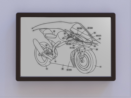 honda cbr1000rr sp patent kunst by ken mühlen 2d wandkunst patentart motorrad 3d print model - Mito3D